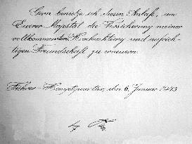 Hitler's letter to Hirohito sold in British auction